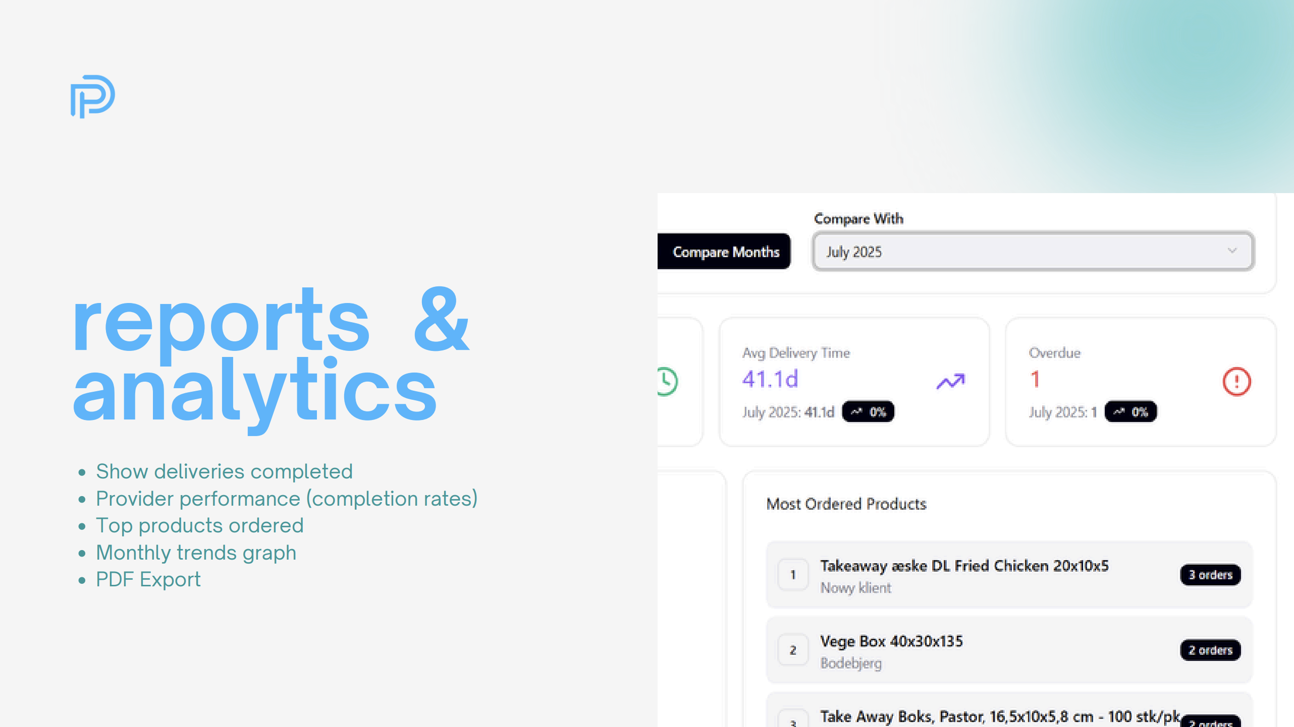 Plannero - Comprehensive delivery tracking and reporting system